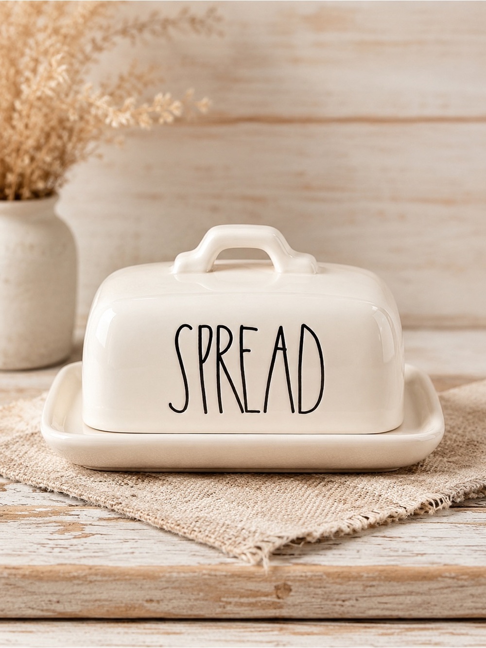 Rae Dunn‎ Butter Dish “Spread” LL Farmhouse Dining Kitchen Decor